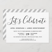 Fêtons la Faire-part de mariage de la typographie (Devant / Derrière)
