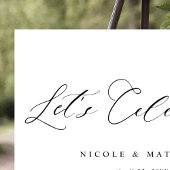 Fêtons l'élégante Affiche de bienvenue de mariage