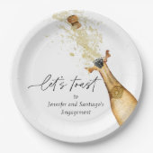 Fêtons les couples Assiettes en papier pour la fêt (Devant)