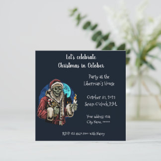 Fêtons Noël en octobre Invitation