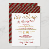 Fêtons Noël Invitation (Devant / Derrière)