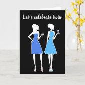 FÊTONS NOTRE **50e ANNIVERSAIRE" CARTE DE TWIN (Fleur jaune)