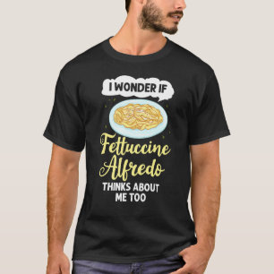 Fettuccine Alfredo Kip Saus Recepten Vegan Pas T-shirt
