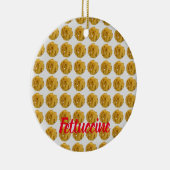 Fettuccine Pasta Noodle Pattern for Food Lover Keramisch Ornament (Rechts)