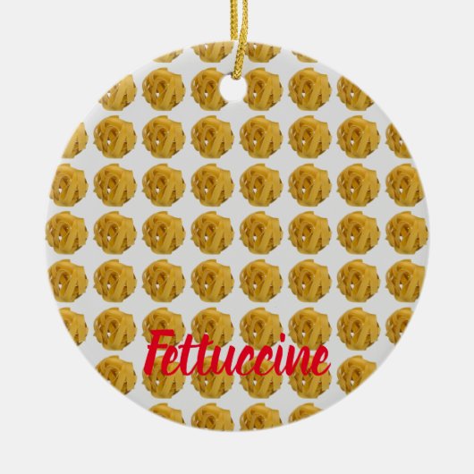 Fettuccine Pasta Noodle Pattern for Food Lover Keramisch Ornament (Voorkant)