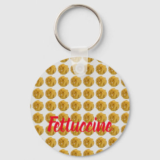 Fettuccine Pasta Noodle Pattern for Food Lover Sleutelhanger