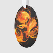 Feu-ball Art Abstrait Acrylique Oval (devant)
