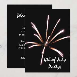 Feu d'artifice 4 juillet Invitation du Parti
