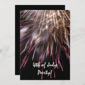 Feu d'artifice 4 juillet Invitation du Parti (Devant / Derrière)