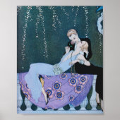 Feu d'artifice à Paris Poster Art Déco (Devant)