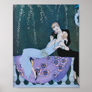 Feu d'artifice à Paris Poster Art Déco