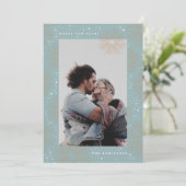 Feu d'artifice bleu étincelant Carte photo du Nouv (Debout devant)