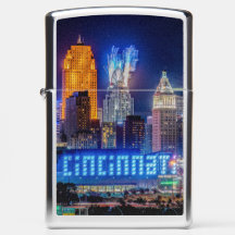 Feu D'Artifice Cincinnati Ohio Sur La Tour - Zippo
