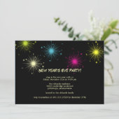 Feu d'artifice coloré Invitation du Nouvel An (Debout devant)