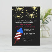 Feu d'artifice dans le ciel Invitation du 4 juille (Debout devant)