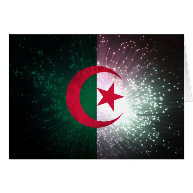 Feu d'artifice ; Drapeau de l'Algérie (Devant Horizontal)