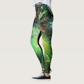 Feu d'artifice en Leggings Finale Verte (Gauche)