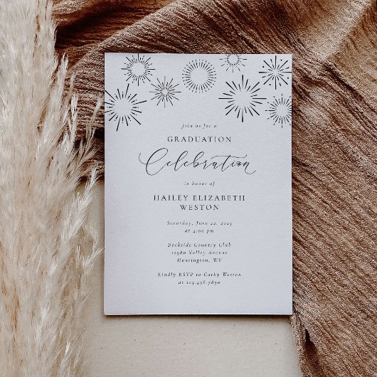 Feu d'artifice fête de fête Invitation