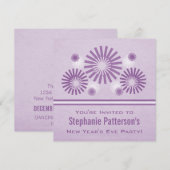 Feu d'artifice funky Invitation du réveillon du No (Devant / Derrière)