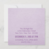 Feu d'artifice funky Invitation du réveillon du No (Dos)