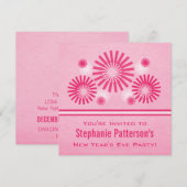 Feu d'artifice funky Invitation du réveillon du No (Devant / Derrière)