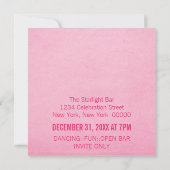 Feu d'artifice funky Invitation du réveillon du No (Dos)