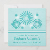 Feu d'artifice funky Invitation du réveillon du No (Devant)