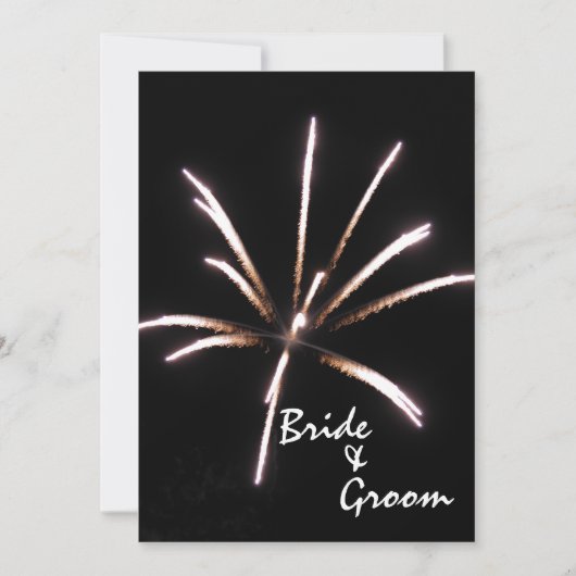 Feu d'artifice mariage / Faire-part d'élopement (Devant)
