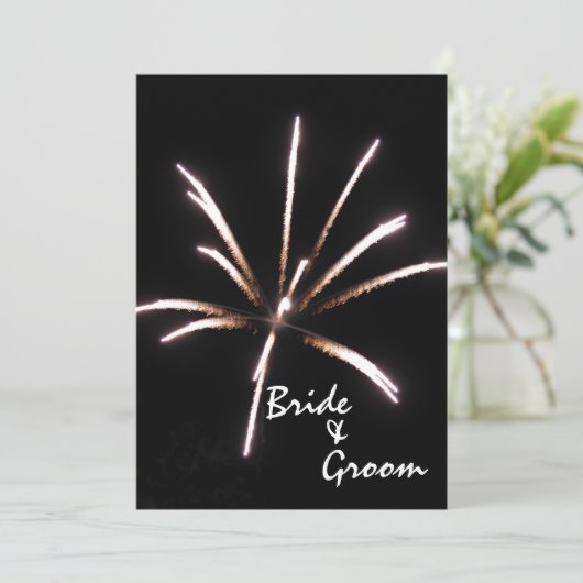 Feu d'artifice mariage / Faire-part d'élopement (Debout devant)