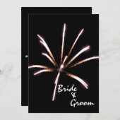 Feu d'artifice mariage / Faire-part d'élopement (Devant / Derrière)