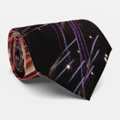 Feu d'artifice noir Cravate de vacances pour homme (Roulé)