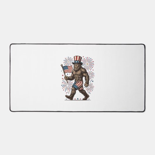 Feu d'artifice patriotique Sasquatch Gravure vinta (Recto)