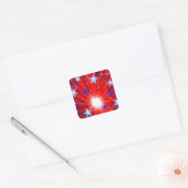 Feu d'artifice Rouge Blanc bleu' autocollant aquar (Enveloppe)