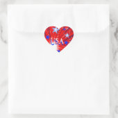 Feu d'artifice Rouge Blanc Bleu 'USA' autocollant  (Sac)
