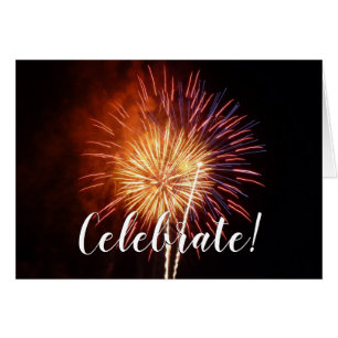 Feu d'artifice rouge, blanc et bleu I Patriotique