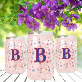 Feu d'artifice rouge blanc et bleu monogramme