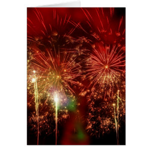 Feu d'artifice rouge impressionnant