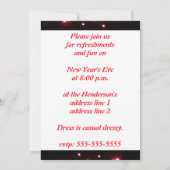 Feu d'artifice rouge Invitations de célébration du (Dos)