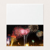 Feu d'artifice sur les cartes de réveillon du Nouv (Outside Unfolded)