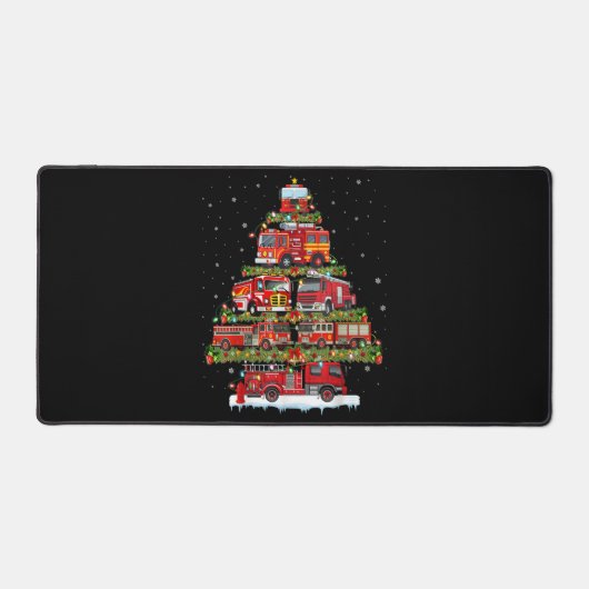 Feu de camion feux Pompier Camion d'incendie Noël (Recto)