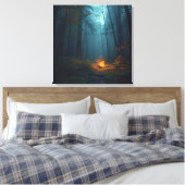 Feu de camp crépusculaire – Impression d'art de la (Insitu(Chambre))