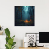 Feu de camp crépusculaire – Impression d'art de la (Bureau à domicile)