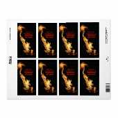 Feu de Étiquettes de sauce chaude maison personnal (Feuille entière)