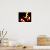 Feu de feu de camp de feu de camp Poster (Cuisine)