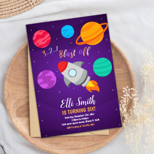 Feu de fusée gris éteint Anniversaire Invitation