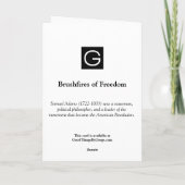 Feu de liberté Carte d'anniversaire (Dos)