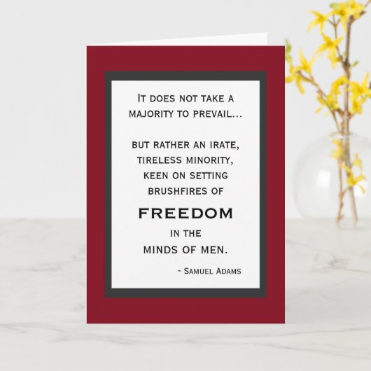 Feu de liberté Carte d'anniversaire (Fleur jaune)