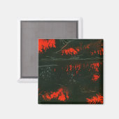 "Feu de marais #1" Magnet d'art Abstrait (Recto/Verso)