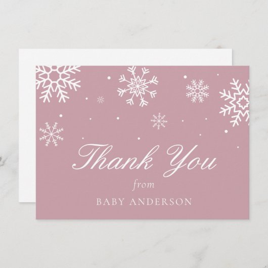 Feu de neige Bébé Il fait froid dehors Merci (Devant / Derrière)