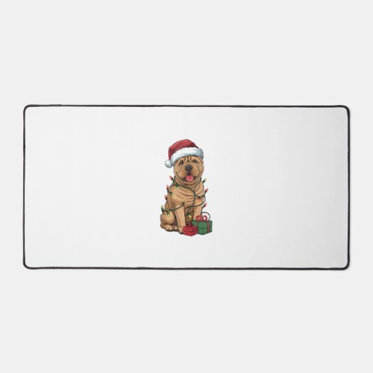 Feu de Noël Éclairage du chapeau de Noël Shar Pei (Recto)